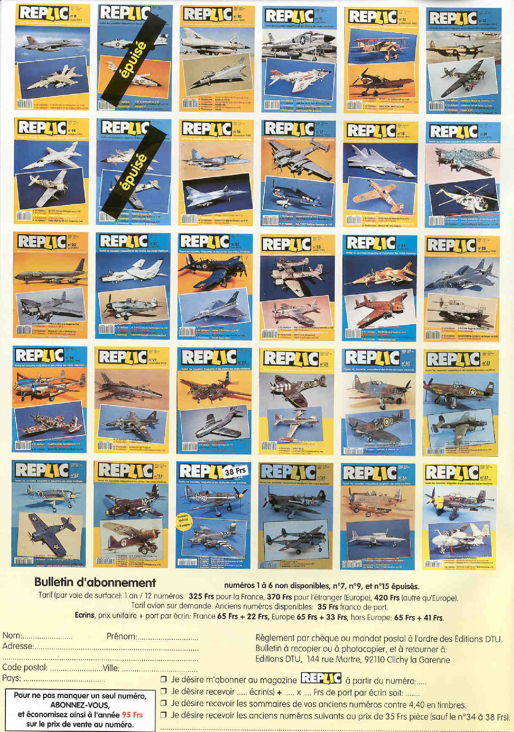 Replic 041- Buccaneer SB2, SBD-3 Dountless, Fokker E III